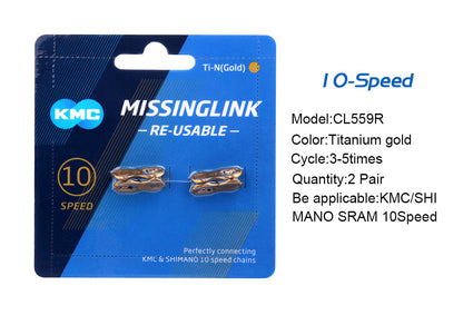 2 Pairs KMC Chain Missing Link / Chain Magic Clasp