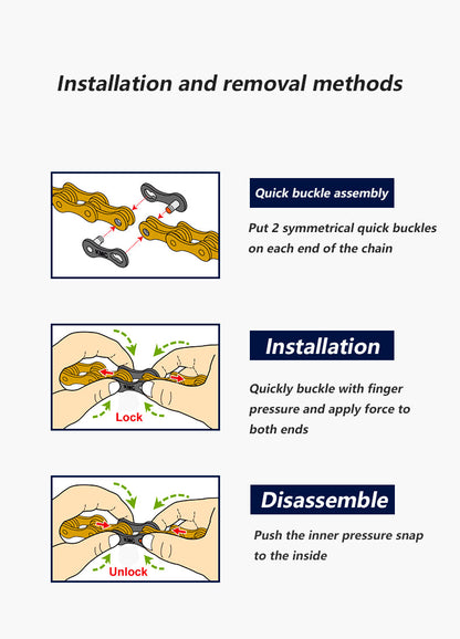 2 Pairs KMC Chain Missing Link / Chain Magic Clasp